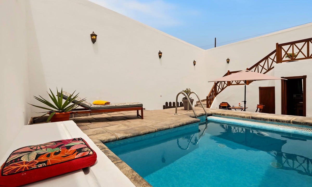 Los Silos House | Holiday Home "Rincón de Daute" with Sea & Mountain Views, Pool, Wi-Fi & Terrace