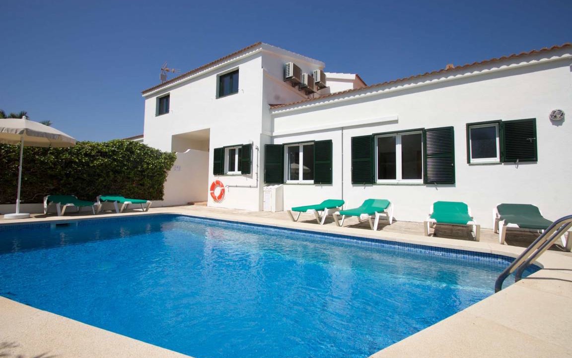 Es Canutells Villa | Villa Bini Estrella: Large Private Pool, Walk to Beach, Sea Views, A/C, WiFi