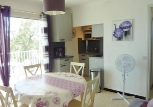 Just steps away from the beach, holiday apartment with a small sea view