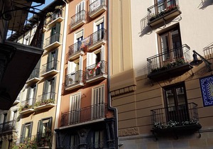 Pamplona center. Estafeta, Running of the bulls