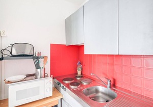Studio cabin for 5 in La Mongie, slopeside, balcony, washer