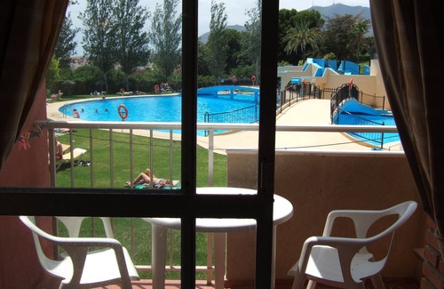 Benalmadena Costa Apartment | A beautiful studio apt overlooking pools ' Minerva.Jupiter @ Bonanza Square '