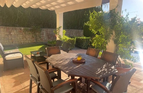 San Roque Villa | 3 bedrooms, 3 bathrooms, private heated pool, garden area and golf course views