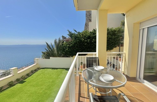 Almadraba-Canyelles Apartment | 6. Incredible views of the Bay of Roses, garden and community pool.