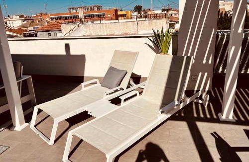 Santiago de la Ribera Apartment | Air-conditioned Elisa Apartment with spacious sunroof lounge and swimming pool