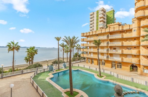 San Javier Apartment | Apartment 'Castillo De Mar F3 Torre Sur 2a' with Sea View, Shared Pool and Wi-Fi