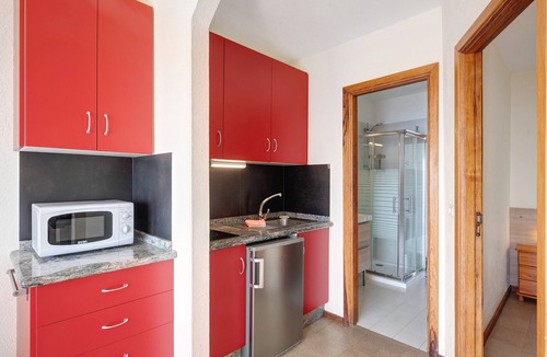 Puerto Naos Apartment | Apartment 'Moijama 10' with Sea View, Shared Pool and Wi-Fi