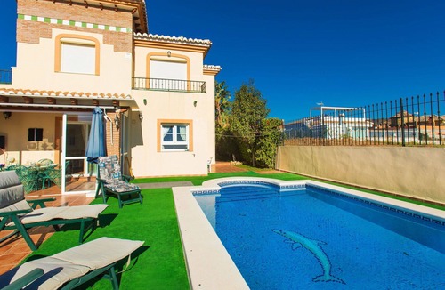 Benajarafe House | Beautiful private villa for 8 guests with A/C, private pool, WIFI, TV and terrace