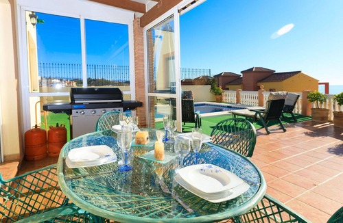 Benajarafe House | Beautiful private villa for 8 guests with A/C, private pool, WIFI, TV and terrace