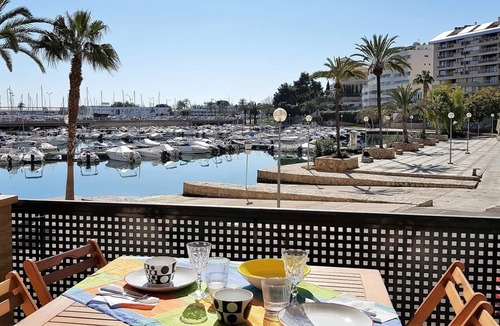 El Terreno Apartment | Can Barbará. Private terrace overlooking to the harbour.