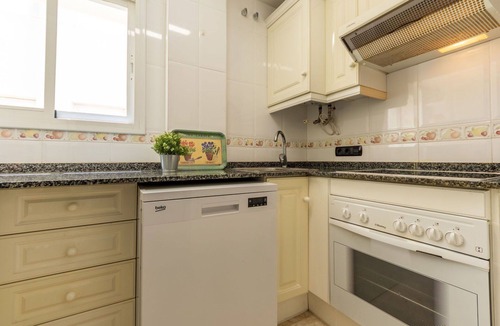 Cubelles Apartment | Cosy apartment for 4 guests with pool, A/C, WIFI, TV and balcony