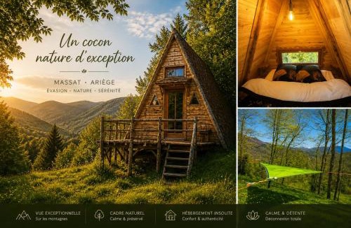 Massat Ski Chalet | D'Tente Sky lodge Chalet en Ariège insolite avec vue montagne, calme, nature et ciel étoilé