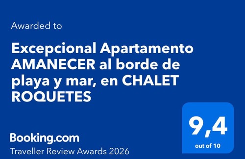 Cabo de las Huertas Apartment | Excepcional Apartamento AMANECER al borde de playa y mar, en CHALET ROQUETES