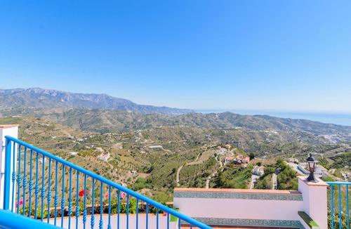 Torrox Villa | Exquisite Andalusian-Style Villa with Pool and Incredible Mountain-Top Views