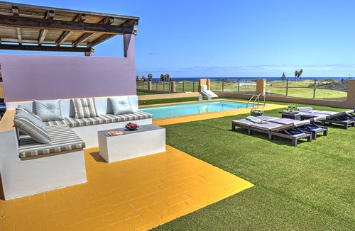 Costa de Antigua Villa | Fabulous! Golf and Sea Views Climatized pool. Wifi. BBQ Caleta de Fuste.