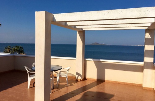 Los Nietos Apartment | Front line sea view penthouse apartment, roof terrace, communal pool