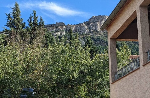 Rouffiac-des-Corbieres House | Houses with swimming pool - View of Peyrepertuse castle (Pays Cathare)