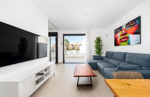 San Pedro del Pinatar Apartment | La Llana penthouse oasis with rooftop kitchen and pool - by OYOOSTAYS