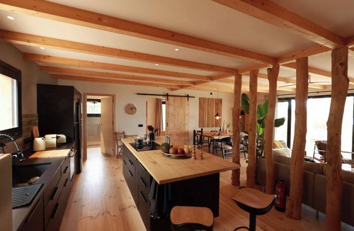Sant Andreu de Llavaneres Villa | Luxury wooden villa in boutique retreat, sea view Barcelona