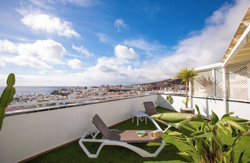 Morro Jable Apartment | PENTHOUSE 120m2, 200m from the beach, panoramic sea and village view