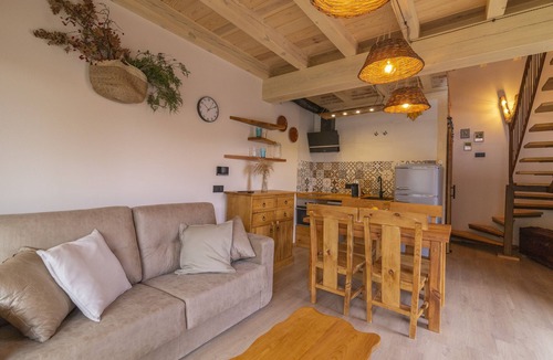 Casarejos Cottage | Romantic House, with Jacuzzi for two people in the room, wood-burning fireplace