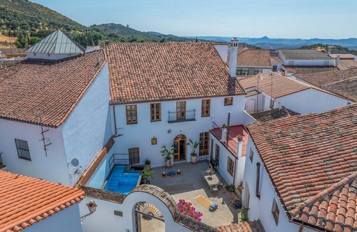 Higuera de la Sierra House | Stunning 6 Bedroom Neo-Classical Mansion with Heated Plunge Pool in courtyard