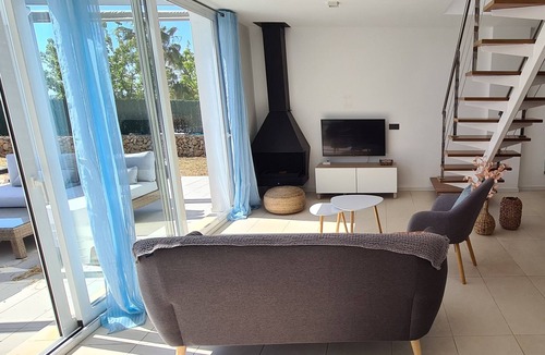 Sant Jaume Mediterrani House | Stunning modern villa with stunning Son Bou beach views, heated pool