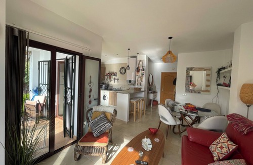 Frigiliana Apartment | Stunning views, centrally located modern apartment. Air con, Pool, WiFi and Sky.