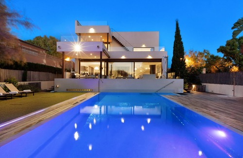 Palma de Mallorca Villa | Villa Marina Cristal Minimalist BBQ Beach of Palma, heated pool optional