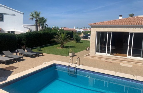 Cap d'Artrutx Ski Chalet | Villa with private pool and sea views in Cap dártrutx