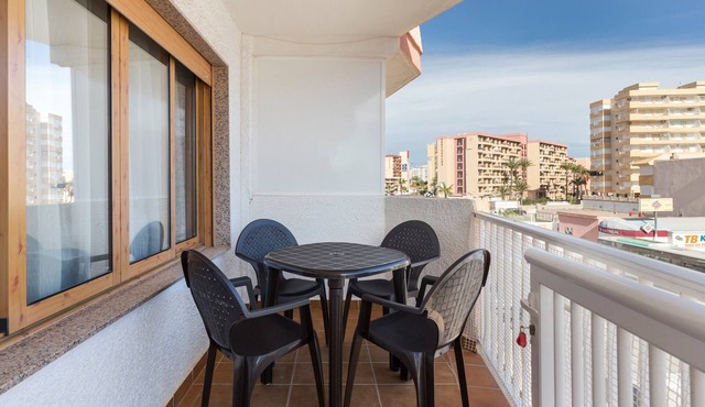 Apartment 'Arena De 2 Mares' with Sea View, Shared Pool and Private Terrace