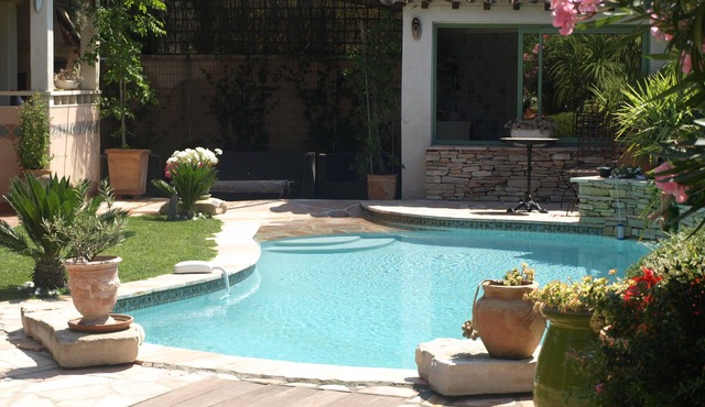 Flowered villa with private pool