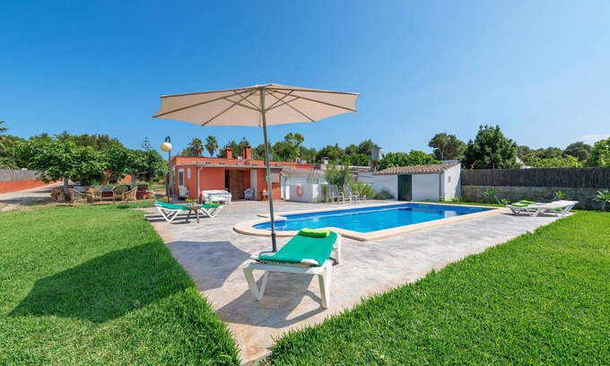 Can Picafort Villa | CAN CALAFAT - Villa with private pool near the beach. Free WiFi