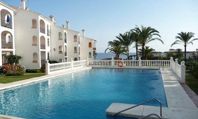 Mijas Apartment | Close to sea in Rivera. Pool and beautiful garden. Close to golf